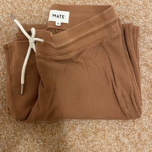 MATE The Label Organic Thermal Wide Leg Pant (XS, Sedona) - NWOT
